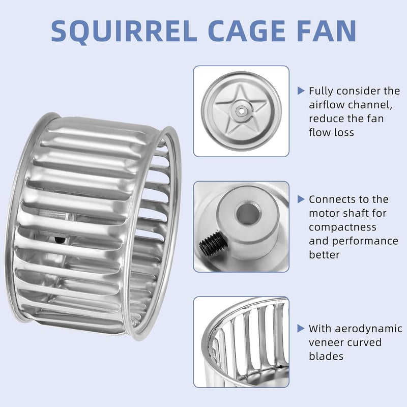 Fetechmate Upgrade 82229000 Bathroom Vent Fan Motor and Wheel Fit for Nu-Tone Bro-an 9415 9415F 9415H 9415N 9425 Replace 82229000 S82229000 C-82230 68627000 K7895, CCW -3 Year Free Replacement by - Image 4